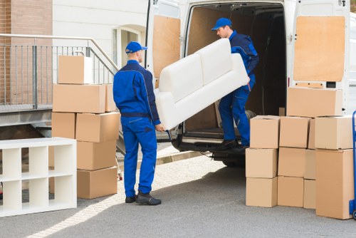 Man and van vehicle used for a UK moving service