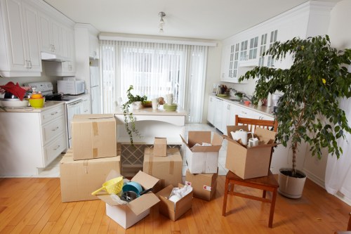 Sustainable removals team loading recyclable furniture and packaging