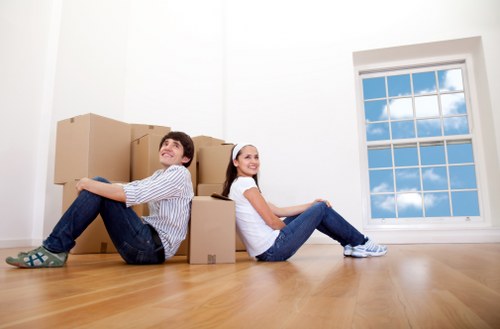 Careful packing of fragile items for a London relocation