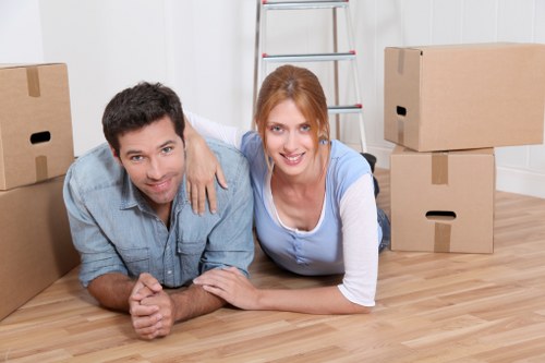Moving van for student removals in Nottinghill on a local street