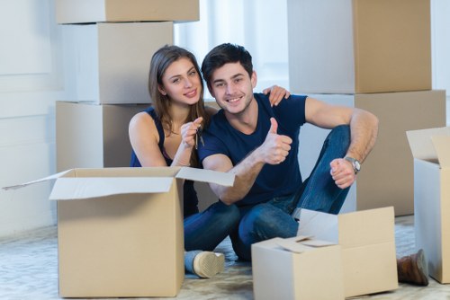 Commercial removals loading for a Notting Hill business move
