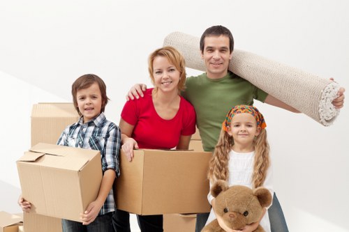 Moving day essentials and organised boxes for a Notting Hill house move