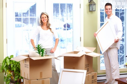 IT equipment and workstation items prepared for secure office relocation